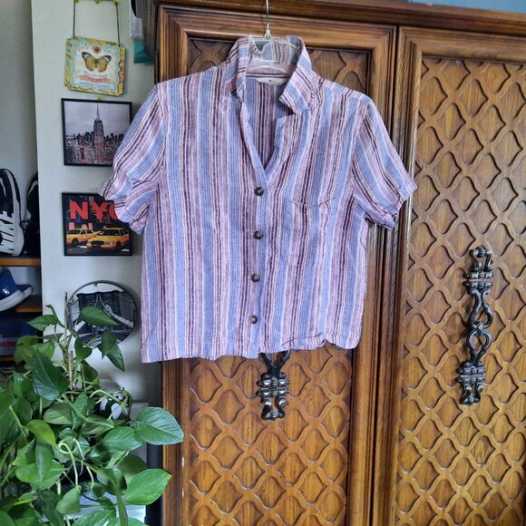 Striped Red and Blue Crop Top - Picture 16 of 16